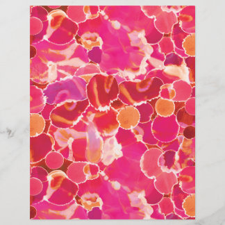Hoja de papel coral rojo rosa acuarela abstracta