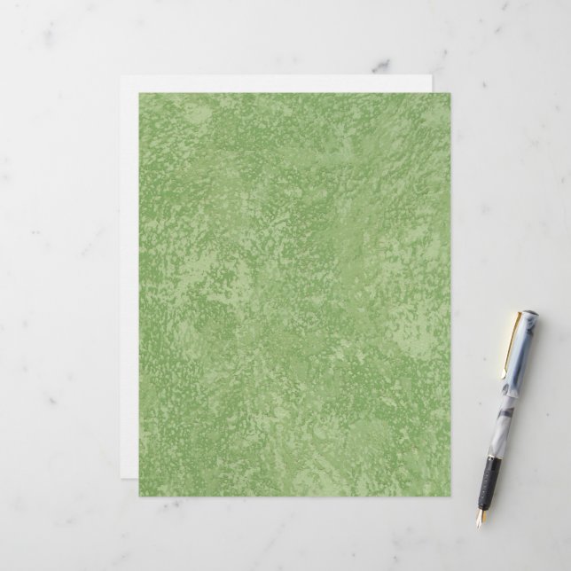 Hoja de papel de acabado falso verde Marmorino (Anverso/Reverso In Situ)
