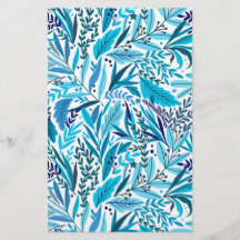 Hoja de papel de ajuste de jabón azul floral