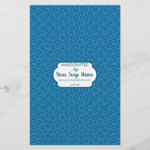 Hoja de papel de ajuste de jabón de círculo azul