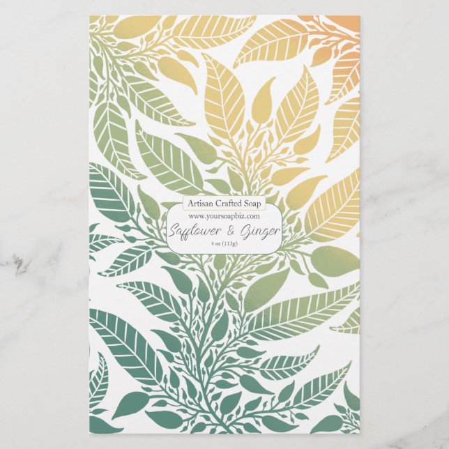 Hoja de papel de ajuste de jabón de diseño de cuer (Anverso)