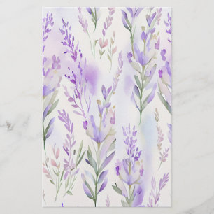 Hoja de papel de ajuste de jabón Lavendar acuarela