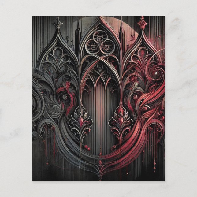 Hoja de papel de Arte Gótico Elegante (Anverso)
