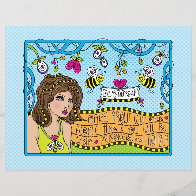 Hoja de papel de Be Yourself_Flat 11"x8.5" (Anverso)