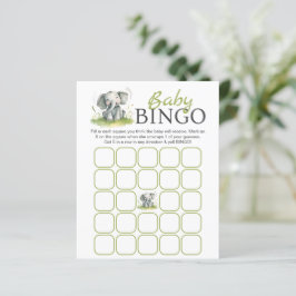 Hoja de papel de Bingo de Baby Shower Temática par