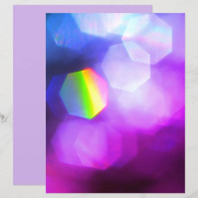 Hoja de papel de cuadernillo brillante azul púrpur (Anverso / Reverso)