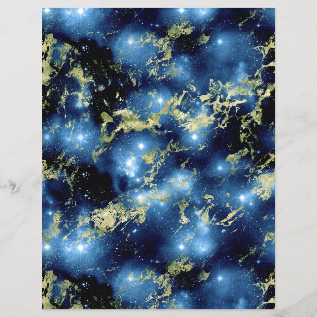 Hoja de papel de cuadernillo de galaxia de mármol  (Anverso)