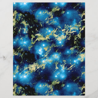 Hoja de papel de cuadernillo de galaxia de mármol 