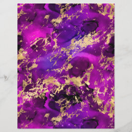 Hoja de papel de cuadernillo de galaxia de mármol