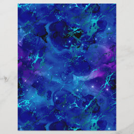 Hoja de papel de cuadernillo de galaxia de mármol