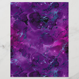 Hoja de papel de cuadernillo de galaxia de mármol