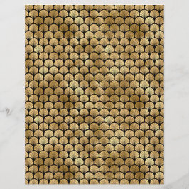 Hoja de papel de cuaderno de arte negro y dorado