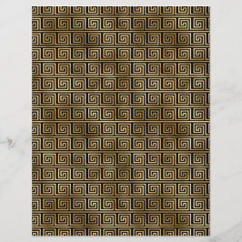Hoja de papel de cuaderno de arte negro y dorado