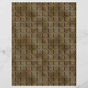 Hoja de papel de cuaderno de arte negro y dorado