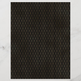 Hoja de papel de cuaderno de arte negro y dorado