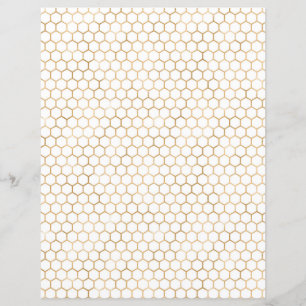 Hoja de papel de cuaderno de miel de abeja dorada