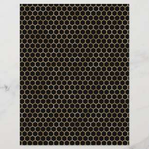 Hoja de papel de cuaderno de miel de abeja dorada