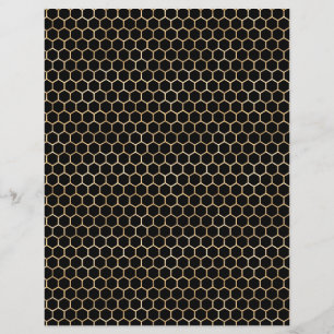 Hoja de papel de cuaderno de oro de Bee Gold