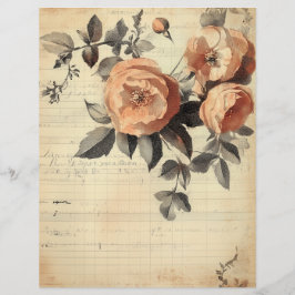 Hoja de papel de diario basura de Rosas de paz