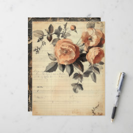 Hoja de papel de diario basura de Rosas de paz