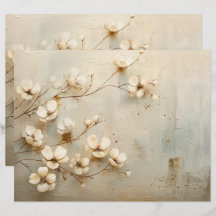 Hoja de papel de diario de platillos florales de é