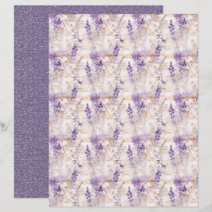 Hoja de papel de diario lavanda vintage