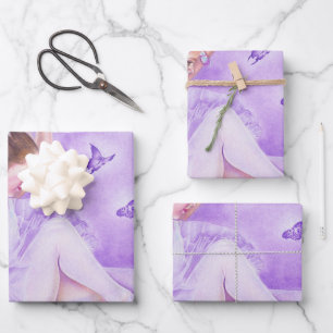 Hoja de papel de envoltura de ballet ballerina