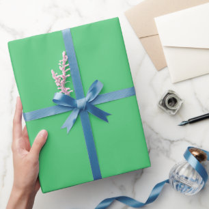 Hoja de papel de envolver de regalo verde sólido (
