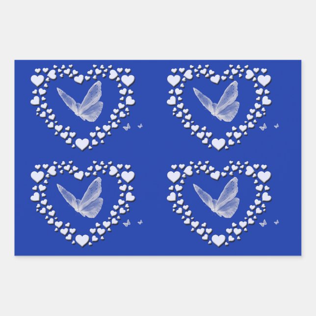 Hoja de papel de envolvimiento de mariposa vintage (Anverso 3)