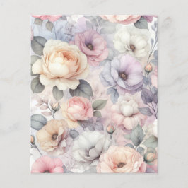 Hoja de papel de flor de rosa elegante