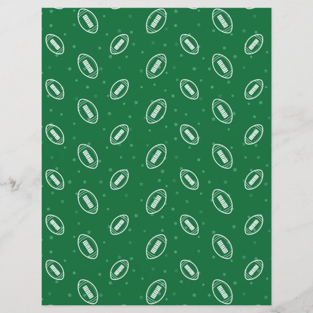 Hoja De Papel De Fútbol De Cuadros (Anverso)
