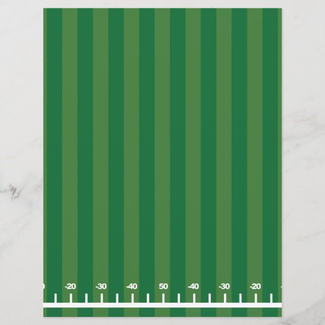 Hoja De Papel De Fútbol De Cuadros (Anverso)