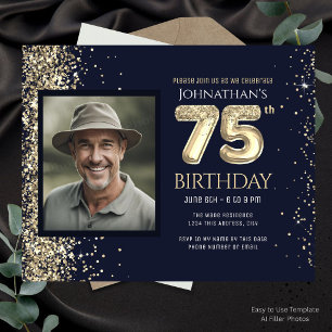 Hoja de papel de globo dorado para cumpleaños núme