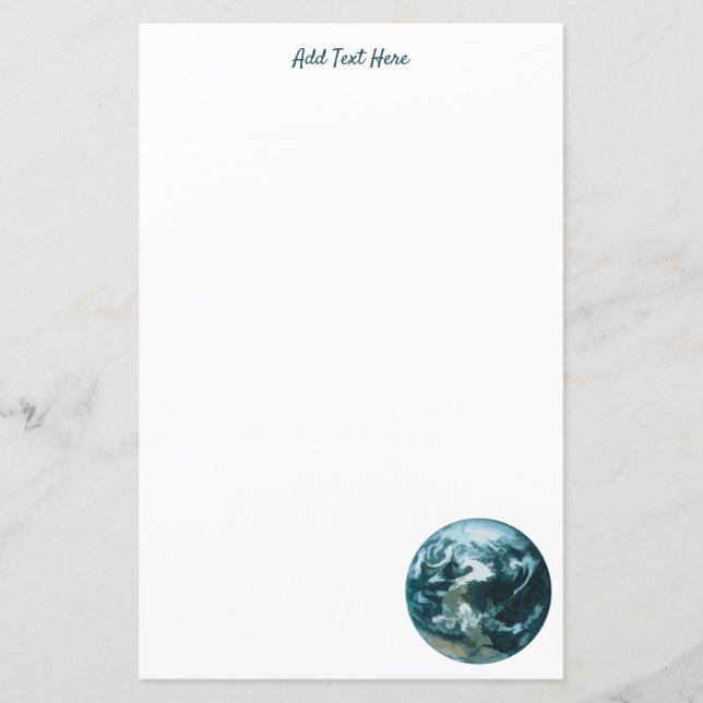 Hoja de papel de globo terráqueo (Anverso)