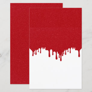Hoja de papel de goteo del Purpurina rojo del toma