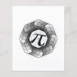 Hoja de papel de ilusión óptica de símbolo Pi para