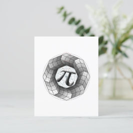Hoja de papel de ilusión óptica de símbolo Pi para