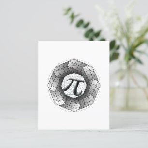 Hoja de papel de ilusión óptica de símbolo Pi para
