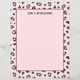 Hoja de papel de impresión de leopardo rosa femeni