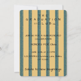 Hoja de papel de invitación al "Club de Graduación