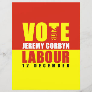 Hoja de papel de Jeremy Corbyn con doble cara