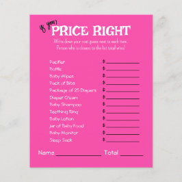 Hoja de papel de juego de Baby Shower a la derecha