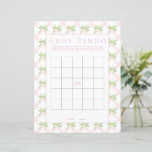 Hoja de papel de juego de Bingo Rosa Baby Shower