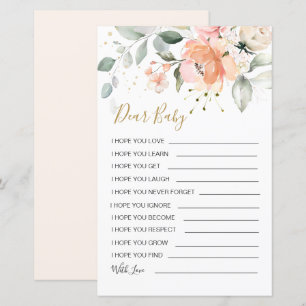 Hoja de papel de juego para bebés con deseos de fo