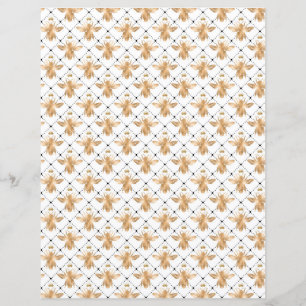 Hoja De Papel De La Abeja De Miel