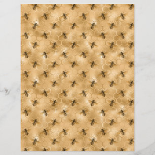 Hoja De Papel De La Abeja De Miel