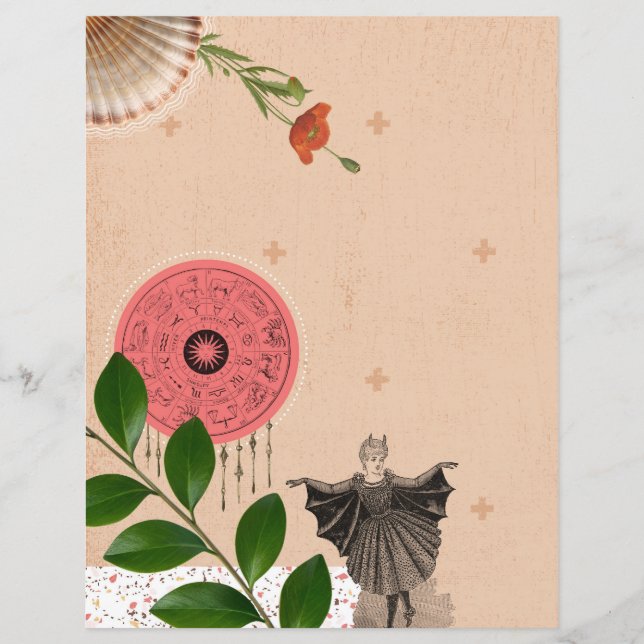 Hoja De Papel De La Descomposición De Collage Cuad (Anverso)