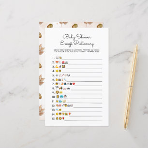 Hoja de papel de la Emoji de los girasoles de otoñ