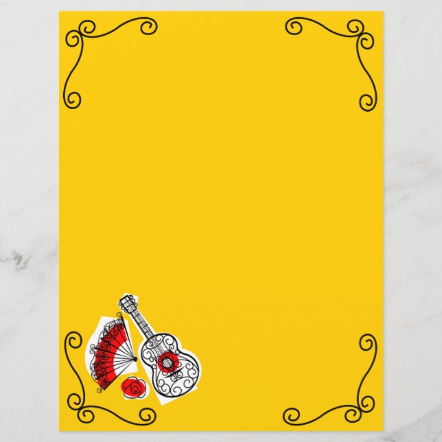 Hoja de papel de las Esquinas de Souvenirs Español (Anverso)