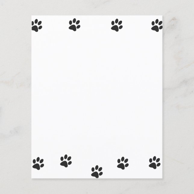 Hoja de papel de las paradas de gato negras (Anverso)